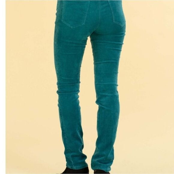 SO 15 Teal Corduroy Full Length Pockets Zipper Women’s Skinny Jeans - Picture 2 of 6